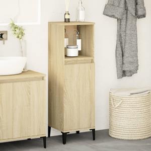 VidaXL Badkamerkast 30x30x100 cm bewerkt hout sonoma eikenkleurig