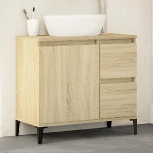 VidaXL Badkamerkast 65x33x60 cm bewerkt hout sonoma eikenkleurig