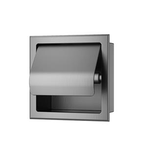 Mueller Mokri inbouw toiletrolhouder met klep gunmetal