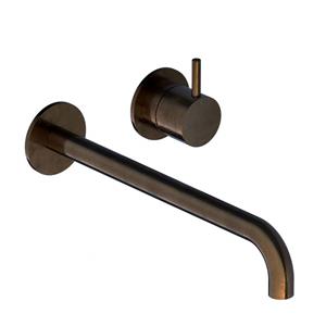 Hotbath Cobber 2-gats inbouw wastafelkraan 25cm verouderd messing