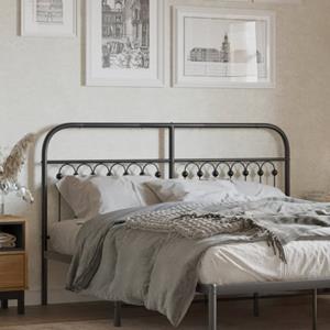 VidaXL Hoofdbord 150 cm metaal zwart