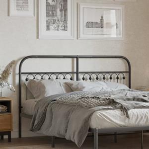 VidaXL Hoofdbord 160 cm metaal zwart