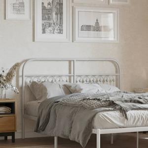 VidaXL Hoofdbord 140 cm metaal wit