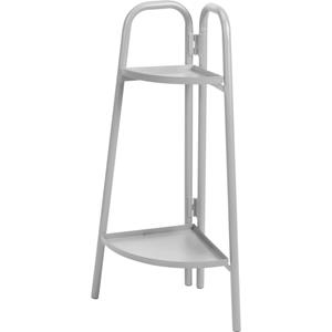 Pro Garden Plantenrek/plantentafel - grijs - metaal - 26 x 26 x 70 cm - inklapbaar - 2 laags -