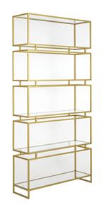 Light & Living Wandrek Lucambo Glas, 204 x 100cm - Antiek Brons