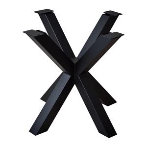 Furniture Legs Europe Stalen matrix zwart spinpoot 70 bij 70 cm en hoogte 72 cm (5 x 5 cm)