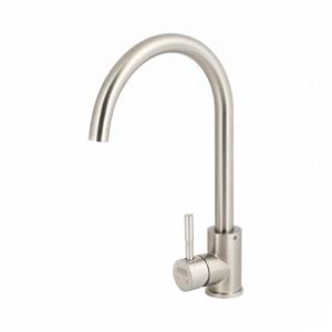 Luzzo Iseo Keukenkraan Brushed Steel - Rvs Mengkraan Keuken - Zilver