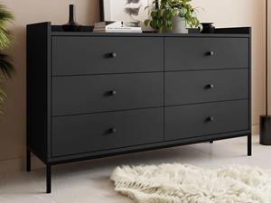 Mobistoxx Commode TUZARI 6 lades zwart
