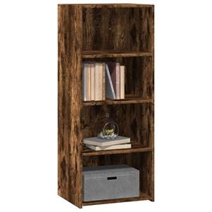 vidaXL Hoge kast 50x41x124 cm bewerkt hout gerookt eikenkleurig