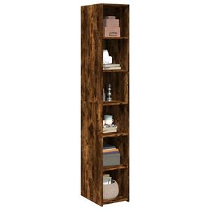 vidaXL Hoge kast 30x41x185 cm bewerkt hout gerookt eikenkleurig