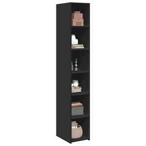 vidaXL Hoge kast 30x41x185 cm bewerkt hout zwart