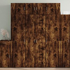 vidaxl Hoge kast 70x42,5x185 cm bewerkt hout gerookt eikenkleurig