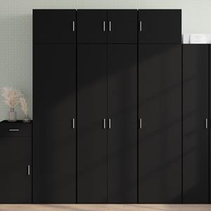 vidaxl Hoge kast 70x42,5x185 cm bewerkt hout zwart