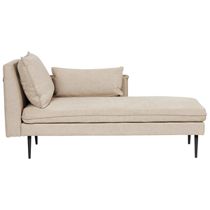 BELIANI Chaise longue stof beige linkszijdig YERRES