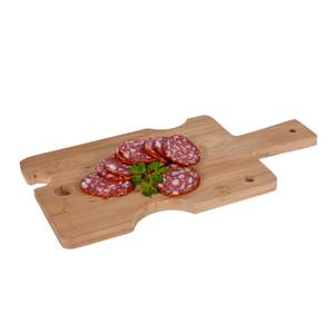 Excellent Houseware Borrelplank/kaasplank - speels model - bamboe hout - 29 x 15 cm - serveerplank -