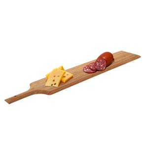 Excellent Houseware Serveerplank/amuse/tapas hapjes plank - 75 x 14 x 20 cm - bamboe hout - borrelplank - rustiek -