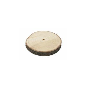 HBX Natural Living Kaarsenbord/decoratie dienblad - houten boomschijf - D39 x H3 cm - rond - tafeldecoratie schaal -