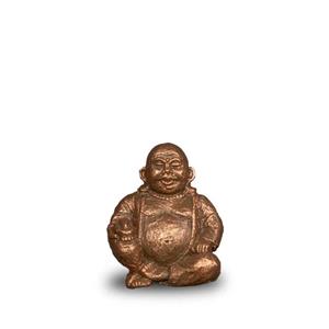 Mini Happy Buddha Asbeeld Bronskleurig Keramiek (0.1 liter)