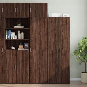 vidaXL Wandkast 50x42,5x40 cm bewerkt hout bruin eikenkleur