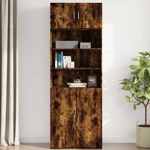 vidaXL Wandkast 80x42,5x40 cm bewerkt hout gerookt eikenkleurig