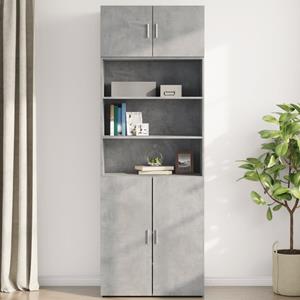 vidaXL Wandkast 80x42,5x40 cm bewerkt hout betongrijs