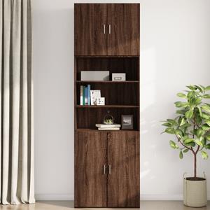 vidaXL Wandkast 80x42,5x64 cm bewerkt hout bruin eikenkleur