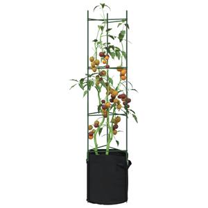 VidaXL Tomatenkooien met plantenzak 8 st 154 cm staal en polypropeen