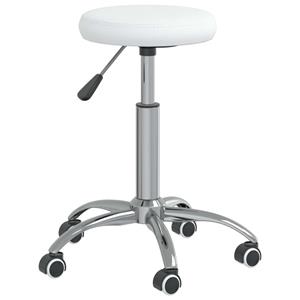vidaXL Massagekruk kunstleer wit