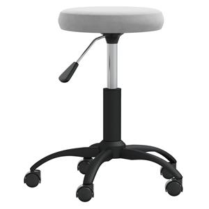 vidaXL Massagekruk fluweel lichtgrijs