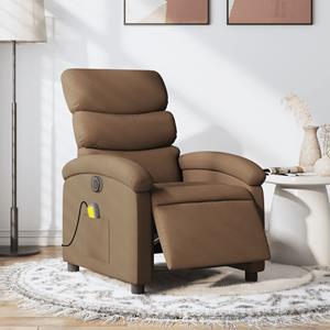 VidaXL Massagestoel elektrisch verstelbaar stof bruin