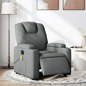 VidaXL Massagestoel elektrisch verstelbaar stof donkergrijs