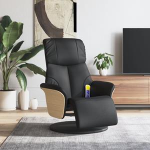 VidaXL Massagestoel verstelbaar met voetensteun kunstleer zwart