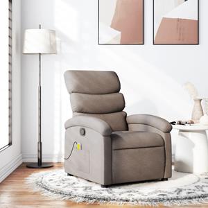 VidaXL Massagestoel verstelbaar stof taupe