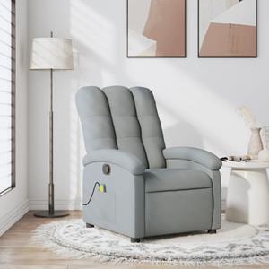 VidaXL Massagestoel verstelbaar stof lichtgrijs