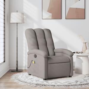VidaXL Massagestoel verstelbaar stof taupe