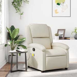 VidaXL Massagestoel verstelbaar kunstleer crème