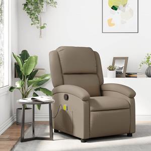 VidaXL Massagestoel verstelbaar kunstleer cappuccinokleurig