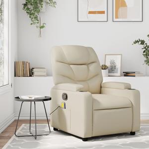 VidaXL Massagestoel verstelbaar kunstleer crème