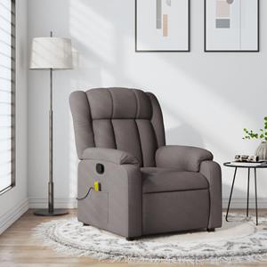 VidaXL Massagestoel verstelbaar stof taupe