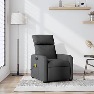 VidaXL Massagestoel verstelbaar stof donkergrijs