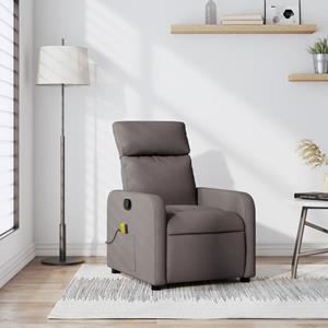 VidaXL Massagestoel verstelbaar stof taupe