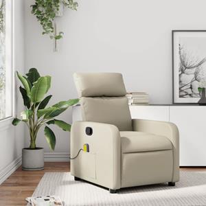 VidaXL Massagestoel verstelbaar kunstleer crème