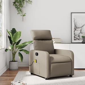 VidaXL Massagestoel verstelbaar kunstleer cappuccinokleurig