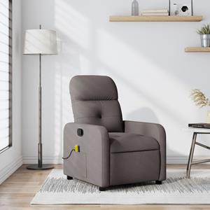VidaXL Massagestoel verstelbaar stof taupe