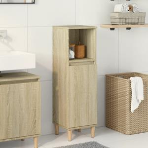 VidaXL Badkamerkast 30x30x100 cm bewerkt hout sonoma eikenkleurig