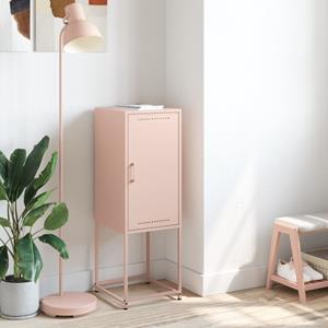 vidaXL Hoge kast 36x39x107 cm staal roze