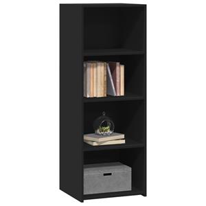 vidaXL Hoge kast 45x41x124 cm bewerkt hout zwart