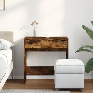 vidaXL Kaptafel met spiegel 73x46,5x120 cm gerookt eikenkleurig