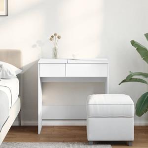 vidaXL Kaptafel met spiegel 73x46,5x120 cm wit