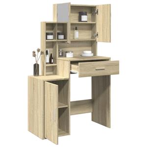vidaxl Kaptafel met kastje 80x35x132 cm sonoma eikenkleurig